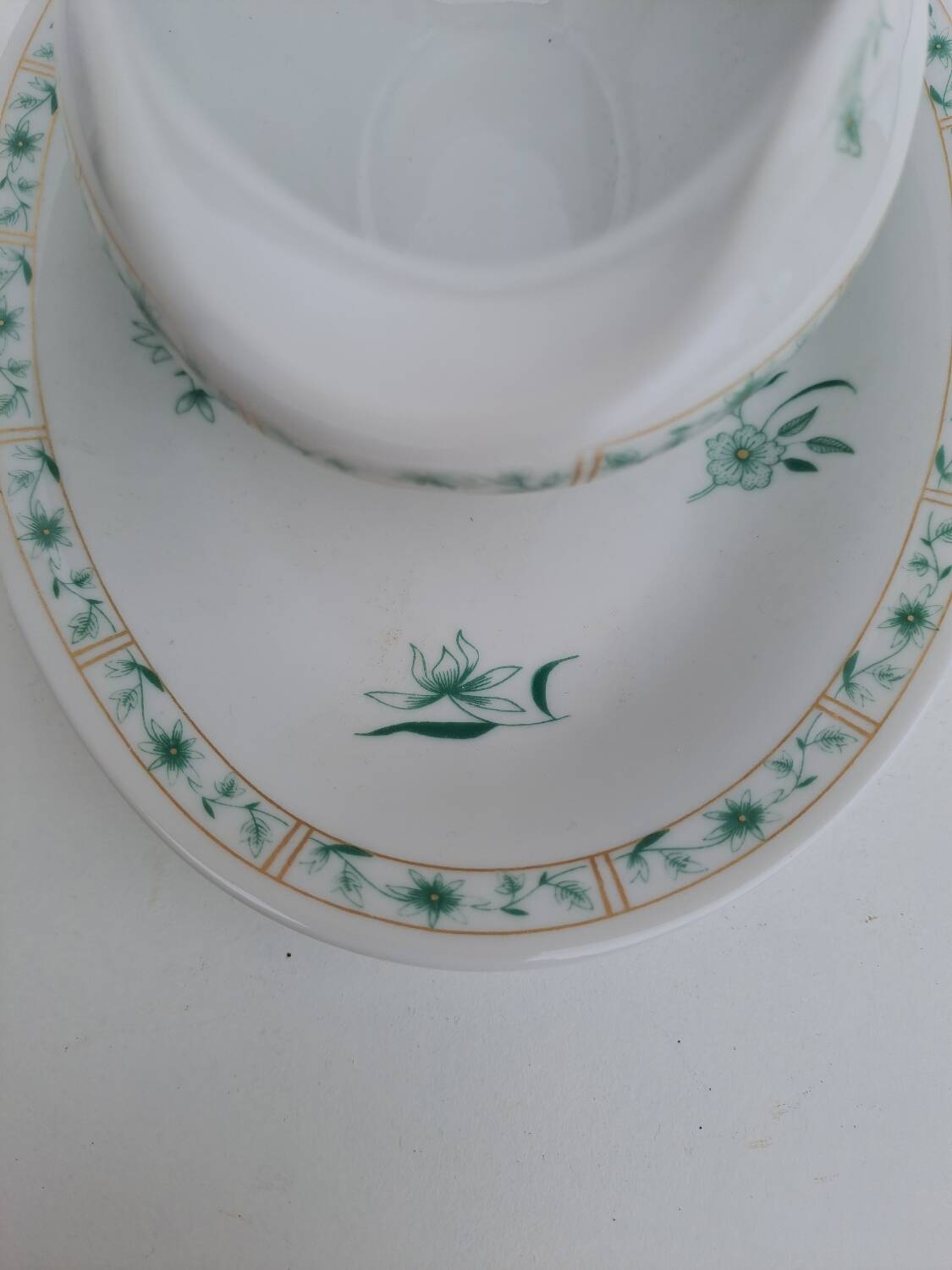 Limoges porcelain gravy boat Bernardaud Beijing model