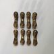 Set of 8 bronze knife holders handcrafted African ethnic tribal art