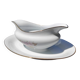 Vintage fine porcelain sauce boat with gold gilding.