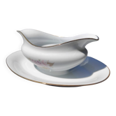 Saucière vintage porcelaine fine et dorure à l'or
