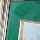 Vintage oil painting signed, robin, distressed frame.