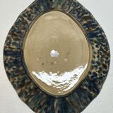 Grand plat fleuri bleu