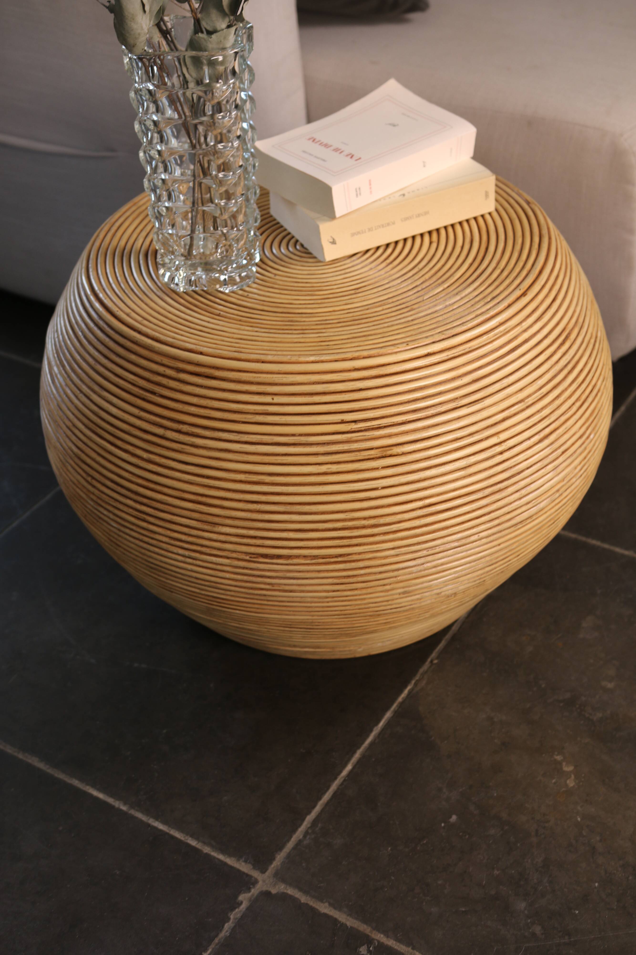 Vintage rattan table