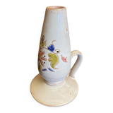 Old Lamp Base White Ceramic Soliflore Vintage Flower Decor