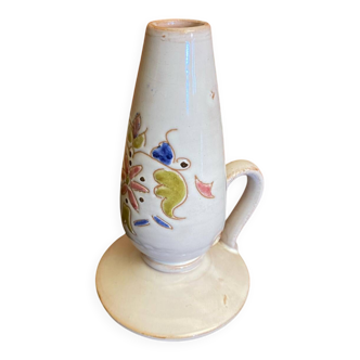 Old Lamp Base White Ceramic Soliflore Vintage Flower Decor