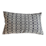 Navy blue and beige Kachin cushion cover (RIDA)