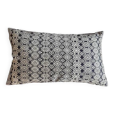 Navy blue and beige Kachin cushion cover (RIDA)