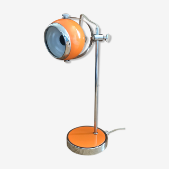 Vintage orange eye ball desk lamp