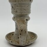 Vintage candle holder in pyrite stoneware Gustave TIFFOCHE