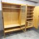 1960 Scandinavian wardrobe, atypical blond wood varnished, 4 doors 3