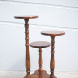 vintage plant holder, plant support 3 trays, wood, harness wood, plant stand, display