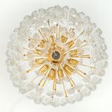 1 of 3 Palazzo chandelier in gilded brass and Murano glass, Kalmar, Austria, 1970s