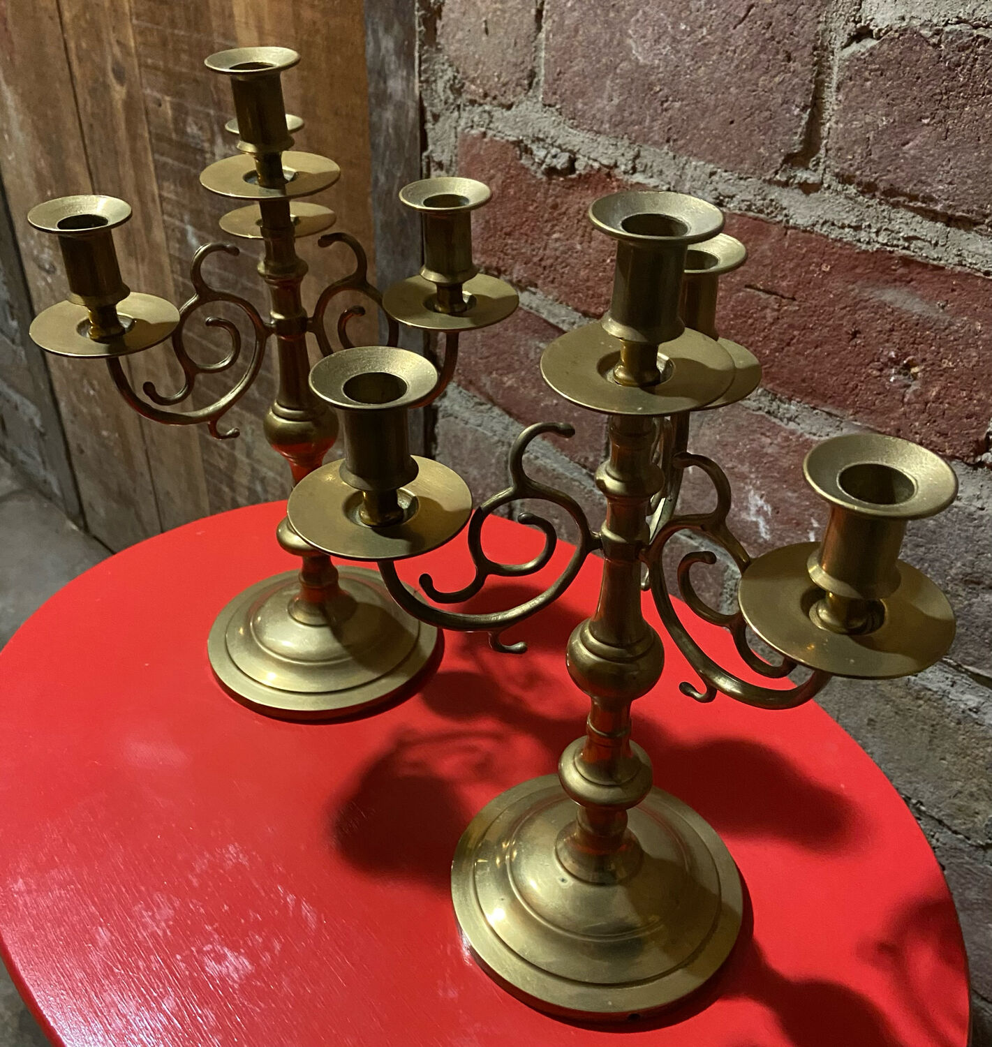 Pair of vintage brass candlesticks