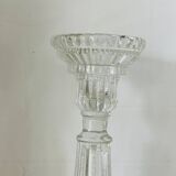 Pair of molded glass candle holders