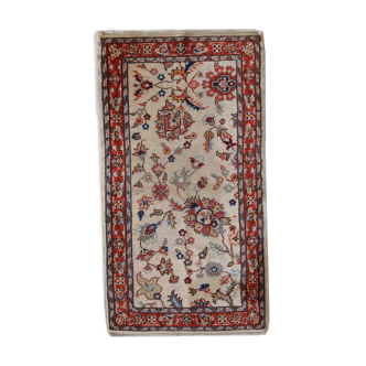 Vintage Pakistani carpet Lahore handmade 77cm x 141cm 1950s, 1C391