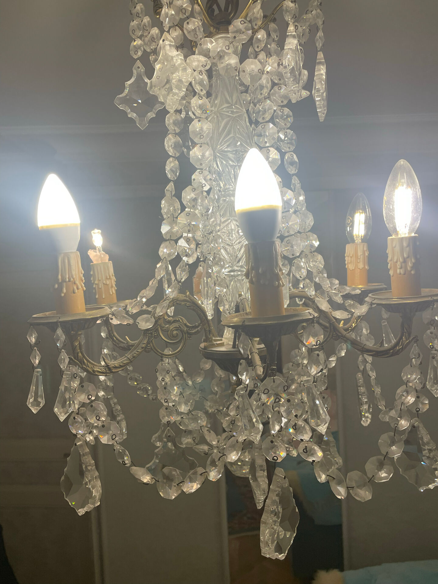 Glass style chandelier