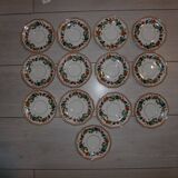 Set of 13 small porcelain snack plates from the 50s
