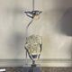 Lampe de table, métal et quartz