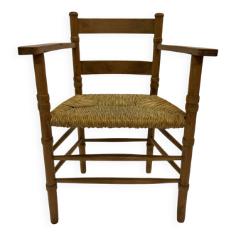 Art Deco chair minimalist oak wicker minimalist design