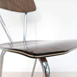 Pair of chairs Formica imitation wood