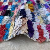 Colorful Boucherouite Moroccan rug - 95 x 211 cm