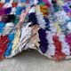 Tapis Marocain Boucherouite coloré - 95 x 211 cm