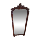 Carved wooden full-length mirror