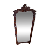 Carved wooden full-length mirror