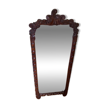 Miroir psyché en bois  sculpté