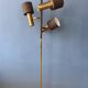 Vintage Dijkstra Space Age floor lamp, brown and chrome floor light