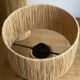 Minimalist bedside lamp raffia