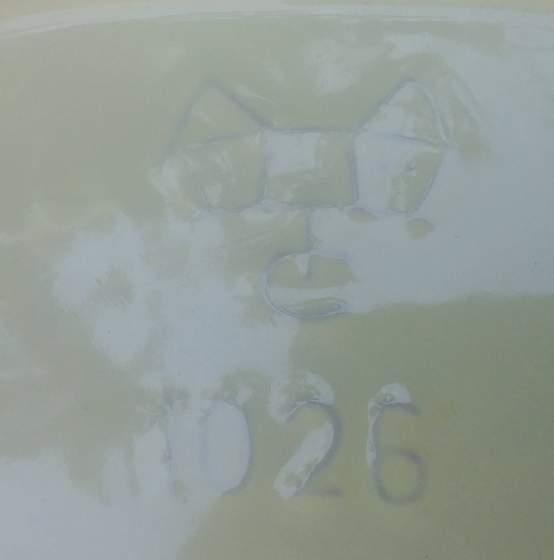 Decorative plate/serving dish in glazed ceramic from the 50s/60s, signed