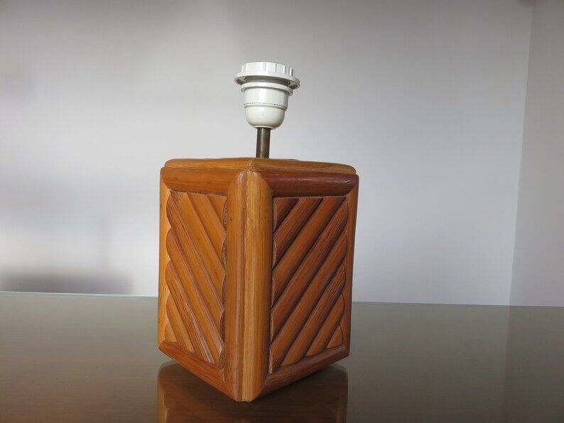 Bamboo lamp 70s 80s