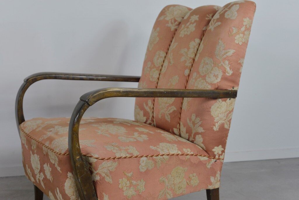 Set of 2 Swedish sculptural armchairs from the 1950s