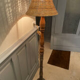 Vintage oak floor lamp