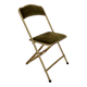 Chaise pliante en velours vert