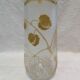 Beautiful acid-etched glass vase from Legras Saint Denis with chestnut tree decoration