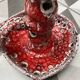 60s candle holder in red Fat Lava