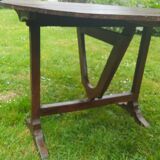 Old winegrower's table solid oak waxed and morning in the old