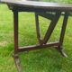 Old winegrower's table solid oak waxed and morning in the old