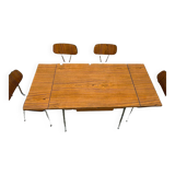 Set of (1 Table + 4 Chairs) "Supermatic"