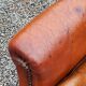 Leather club armchair back mustache from the 30s