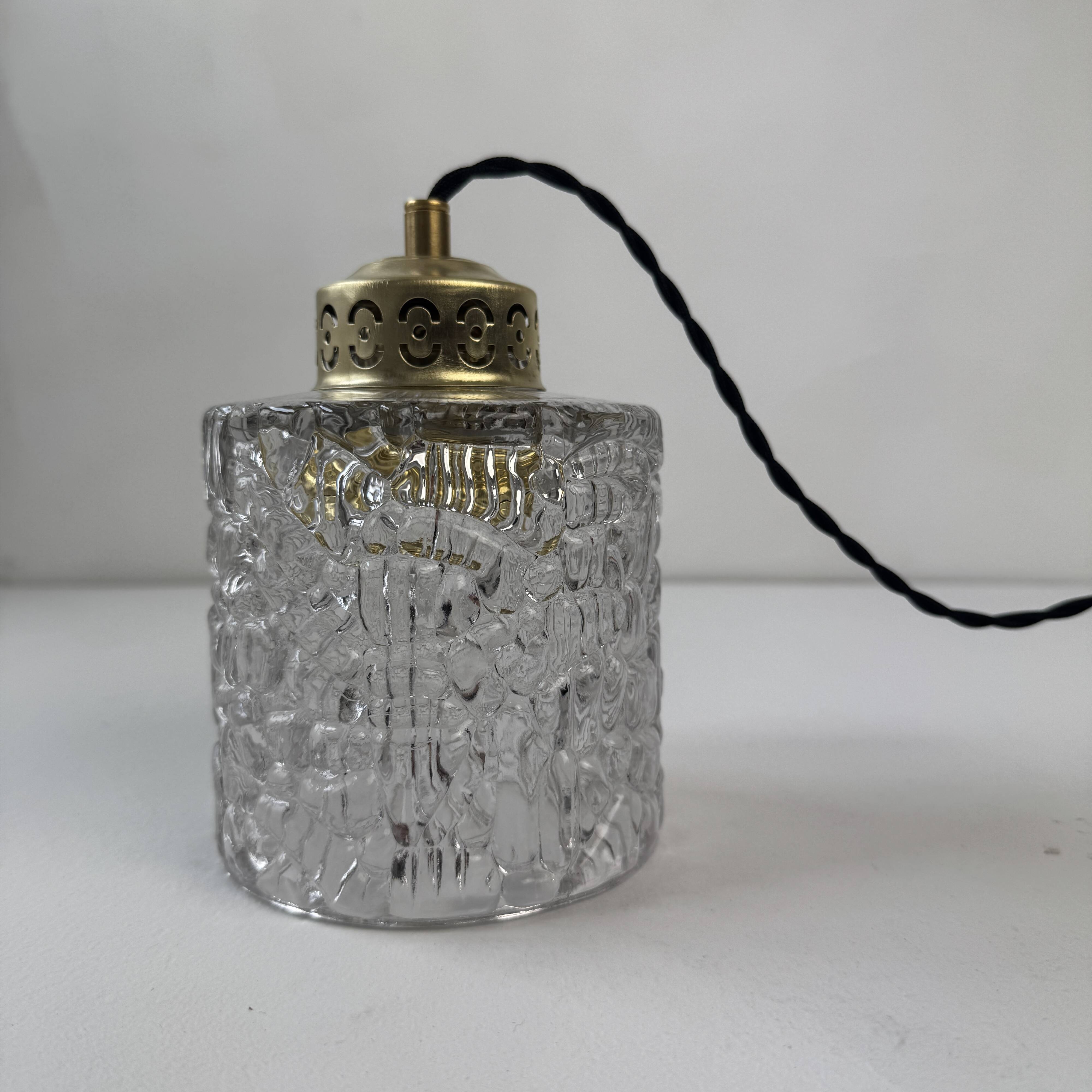 Pair of vintage glass suspensions