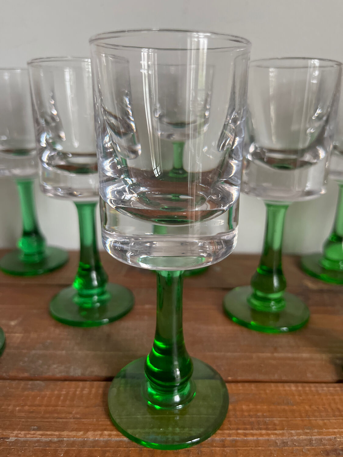 11 stemmed glasses