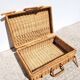 Valise mallette osier rotin vintage