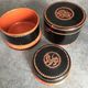 Asia decor animal paint decor of animal paint orange/black indoor laqué