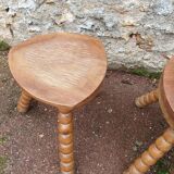 Pair of vintage brutalist stools