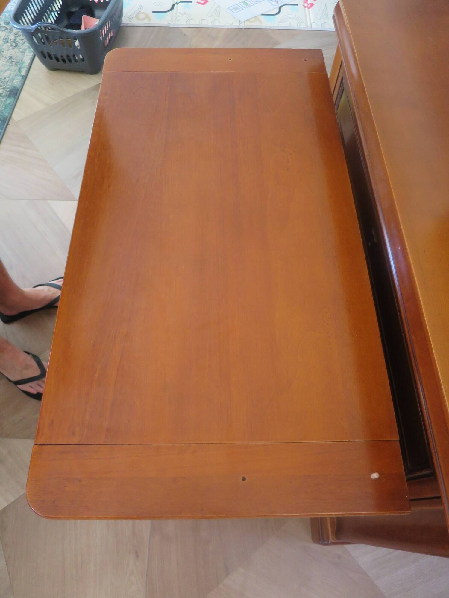 Occasional furniture - TV unit - Rotating tray - Louis Philippe - Solid wood