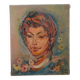 Portrait by Henri Zayan, HST painting, French school, mid-20th century.