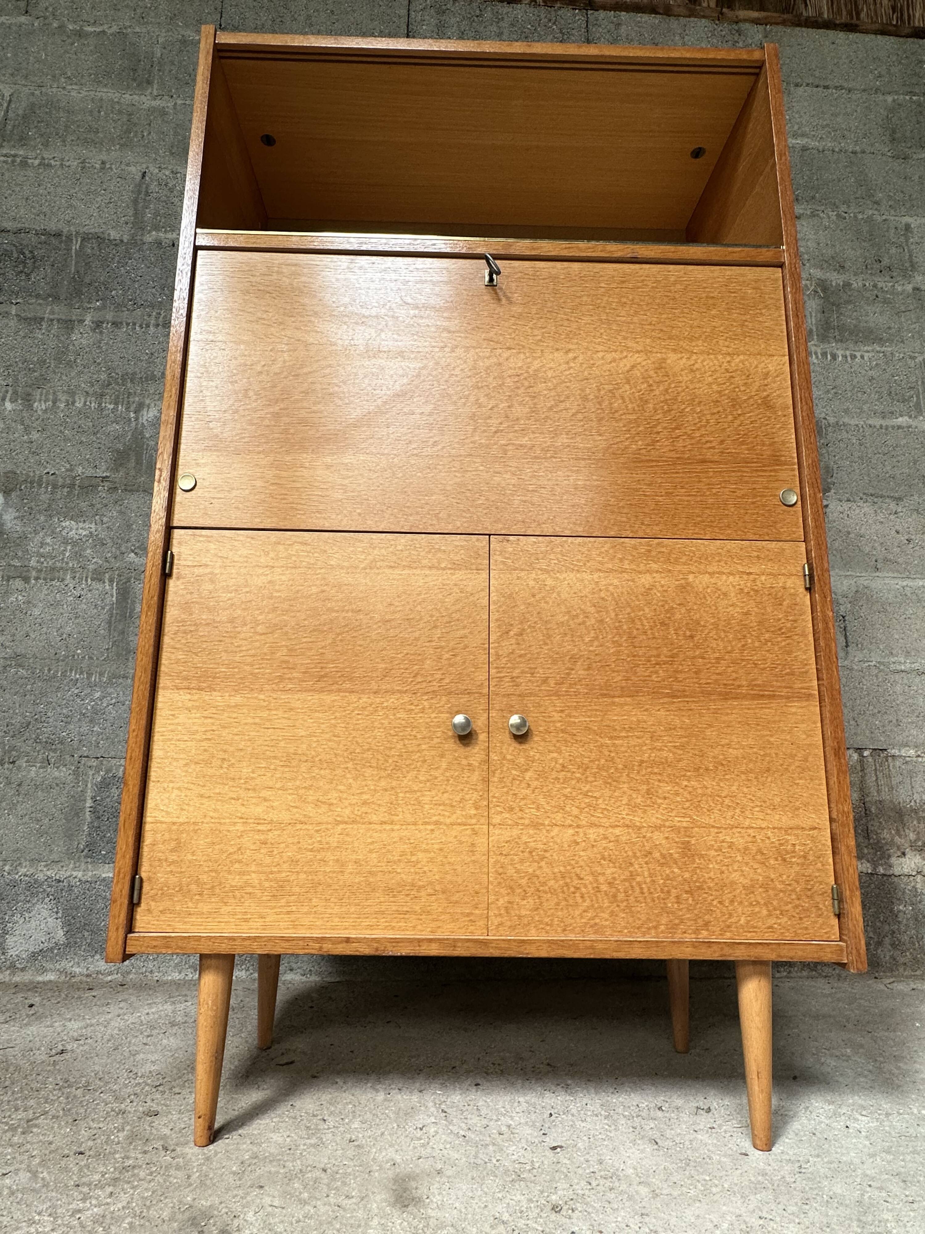 Secrétaire vintage bois blond